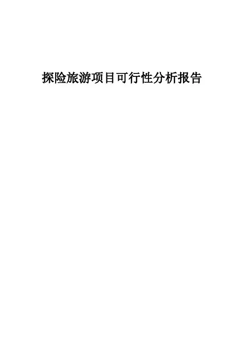 2024年探险旅游项目可行性分析报告