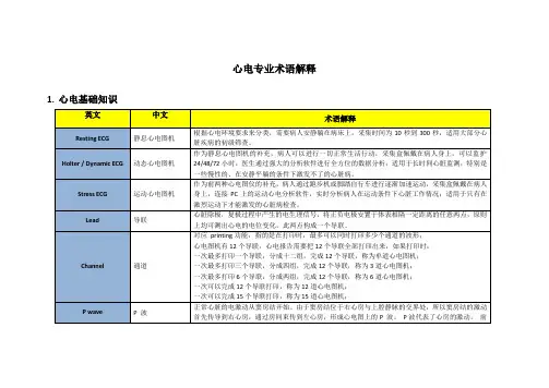 心电专业术语.docx