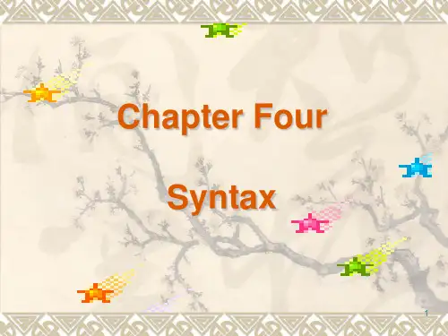 Chapter 4 语言学-Syntax