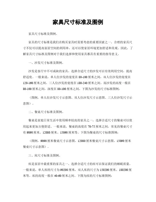 家具尺寸标准及图例