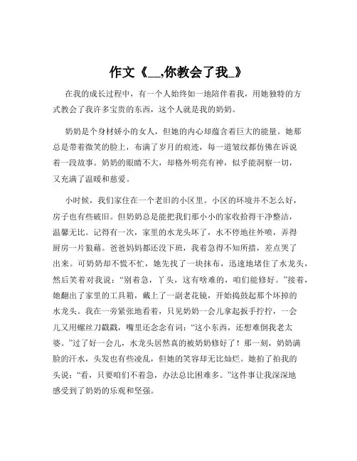 作文《__,你教会了我_》