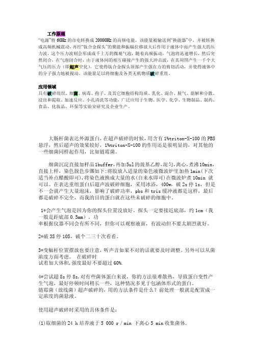 超声破碎_论文-医学论文