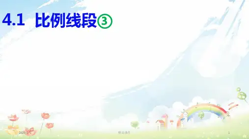 九年级数学上册 第四章 相似三角形 4.1 比例线段③课件 (新版)浙教版