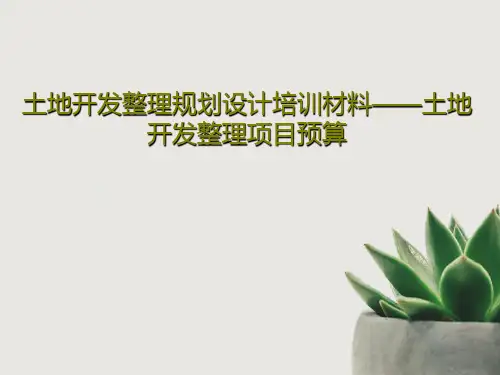 土地开发整理规划设计培训材料——土地开发整理项目预算89页PPT