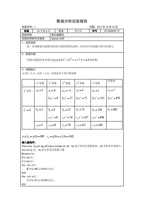 秦九韶算法