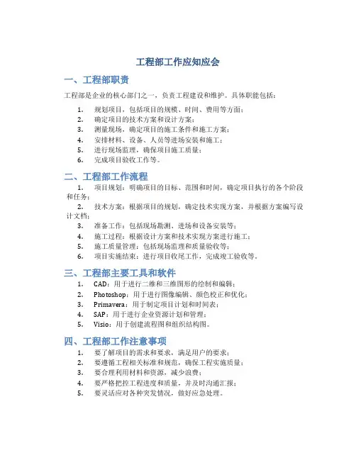工程部工作应知应会
