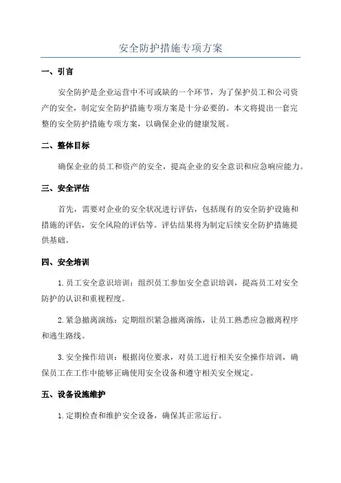 安全防护措施专项方案