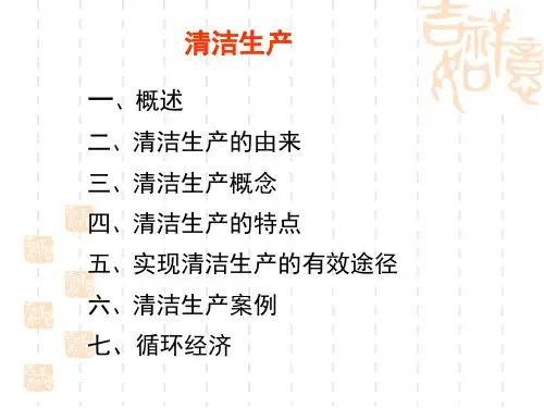 清洁生产  ppt