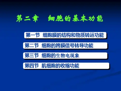 动物医学-动物生理学《细胞的基本功能》课件