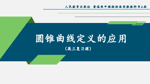 优课评比2：圆锥曲线定义的应用说课课件(高三复习课)