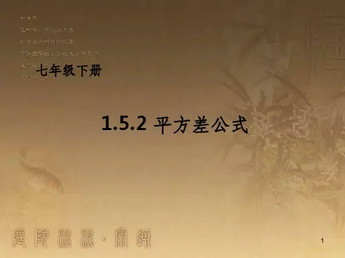 七年级数学下册《1.5.2 平方差公式》课件 (新版)北师大版