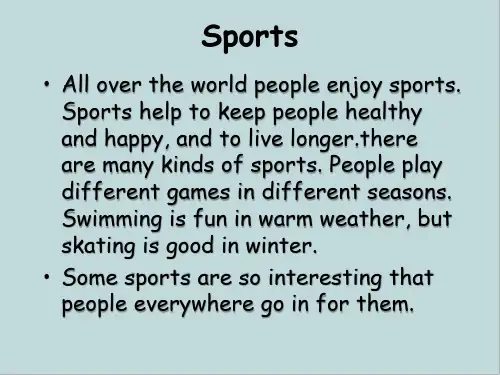 sportsandhealth运动与健康英文