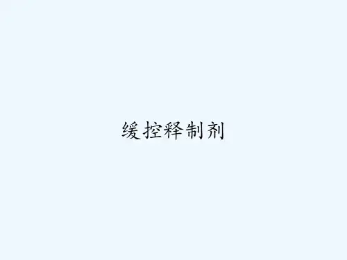 缓控释制剂PPT