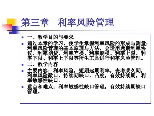 第三章 利率风险管理 (2)
