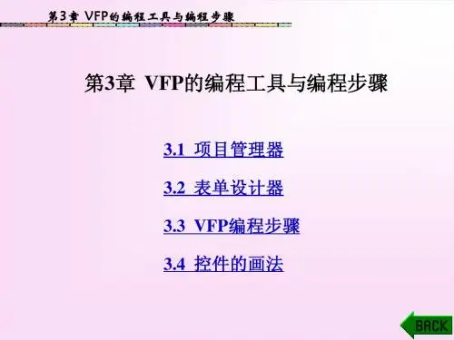 第3章VFP的编程工具与编程步骤