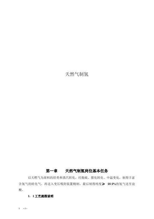 天燃气制氢操作规程