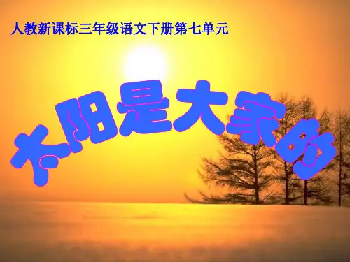 《太阳是大家的》优秀教学课件