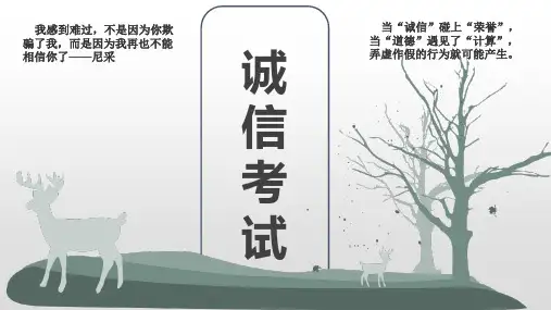 高中诚信考试主题班会课件(共29张ppt)