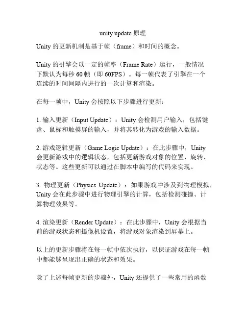 unity update 原理