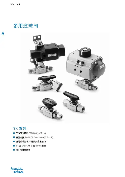 世伟洛克 SK系列 多用途球阀 说明书