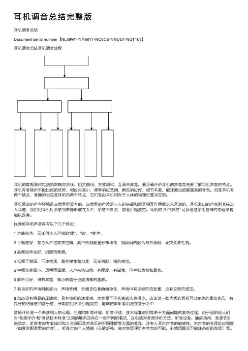 耳机调音总结完整版