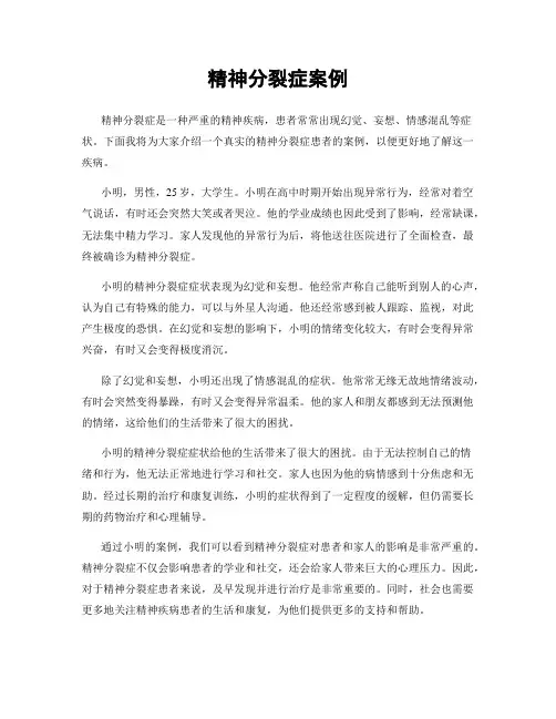 精神分裂症案例