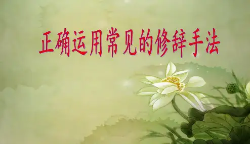 人教版2018最新版本正确使用修辞—高考语文复习课件PPT课件