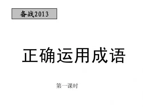 正确运用成语chx