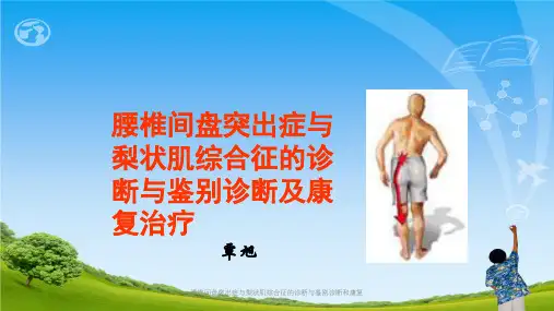 腰椎间盘突出症与梨状肌综合征的诊断与鉴别诊断和康复治疗ppt课件