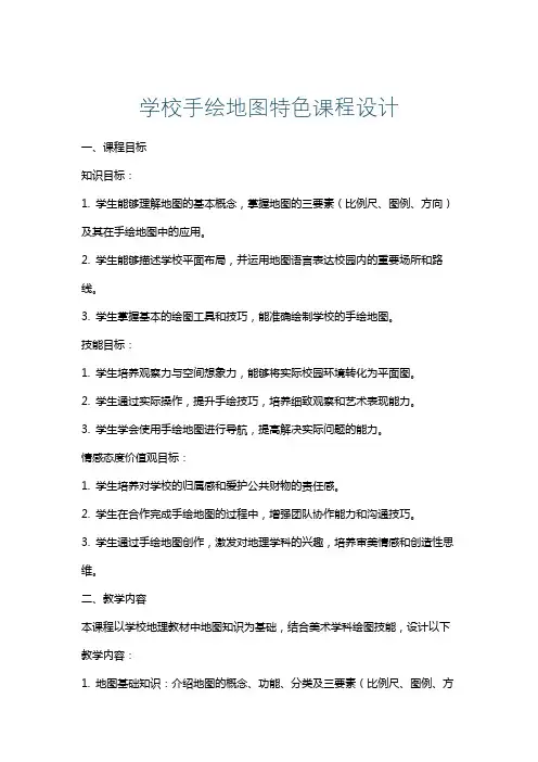 学校手绘地图特色课程设计