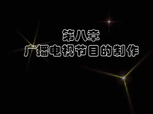 第八章   广播电视节目的生产