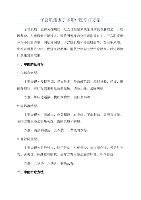 子宫肌瘤围手术期中医诊疗方案