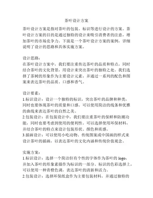 茶叶设计方案
