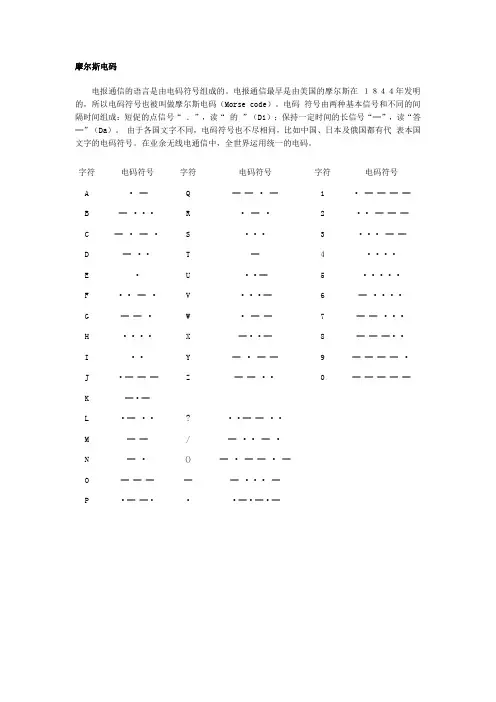 摩尔斯电码