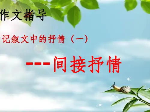 写作间接抒情ppt课件