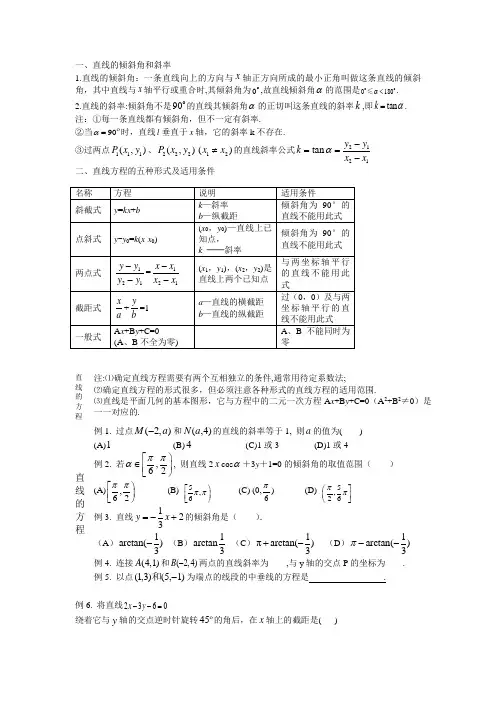 直线与圆的方程经典例题