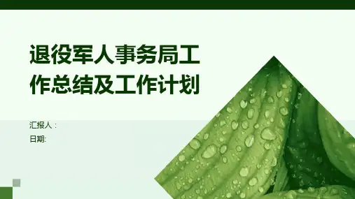 退役军人事务局工作总结及工作计划