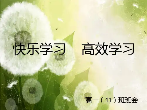 主题班会快乐学习高效学习