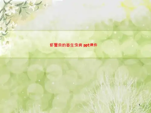 虾蟹类的寄生虫病--SS课件