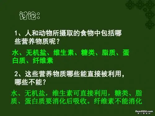 三大营养物质代谢课件