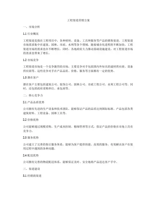 工程渠道营销方案