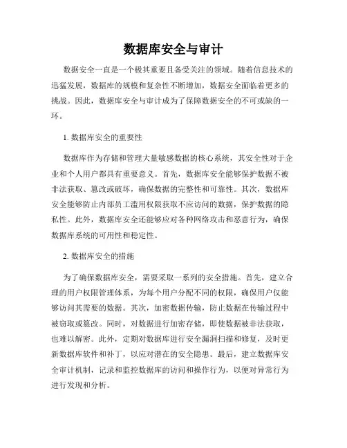 数据库安全与审计