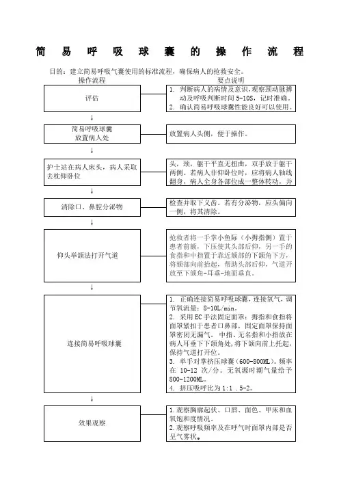 简易呼吸球囊操作流程