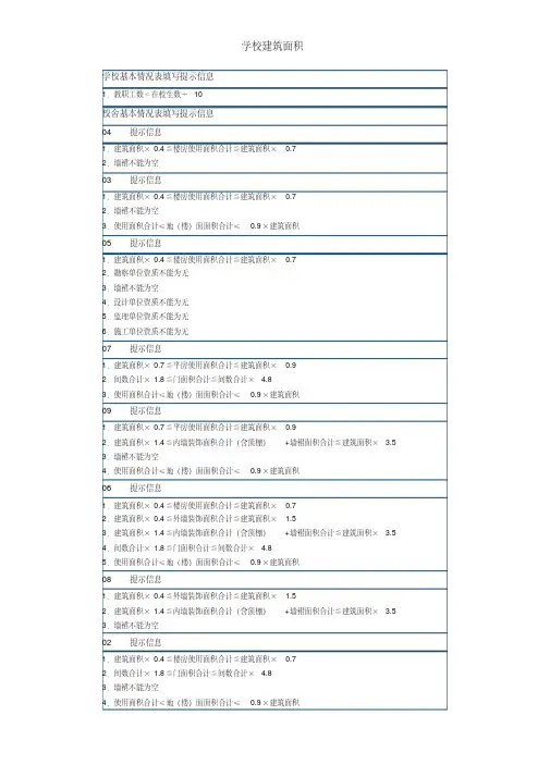 学校建筑面积计算