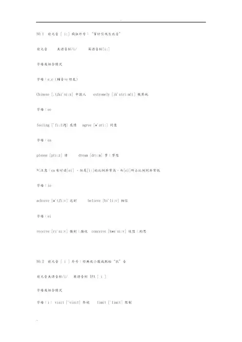 英语音标完整版(初学者)