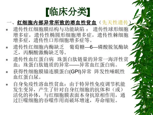 最新第六章溶血性贫血-PPT文档