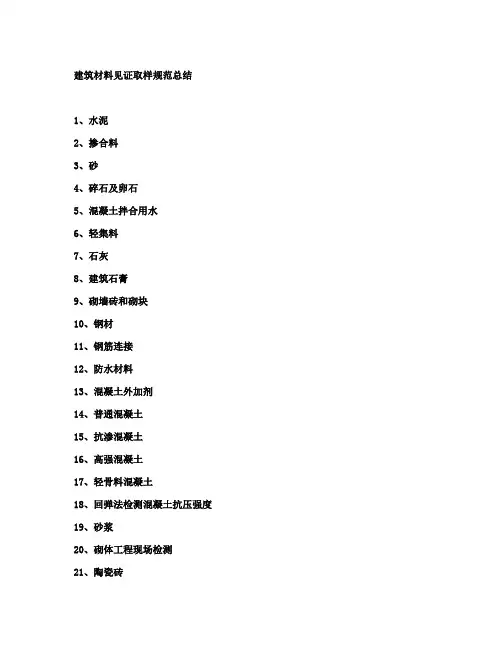 最新见证取样规范