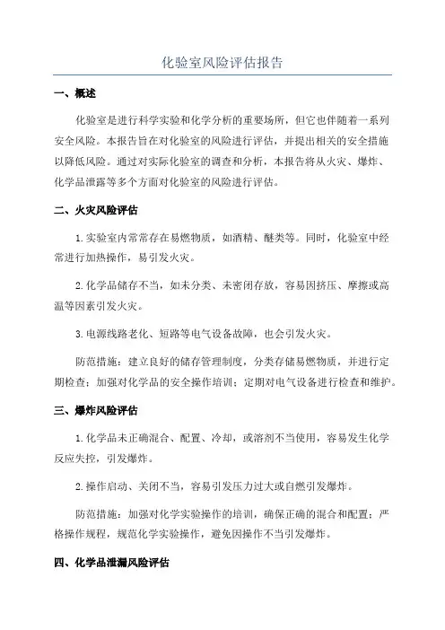 化验室风险评估报告