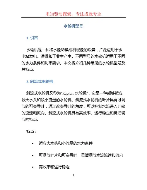 水轮机型号 (2)