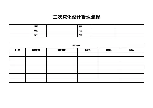 二次深化设计流程图